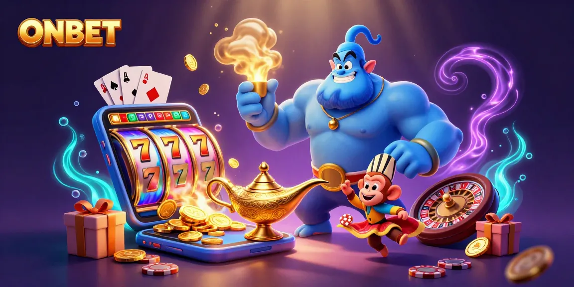 Engage with ONBET's vibrant casino world featuring thrilling slot games and magical characters.