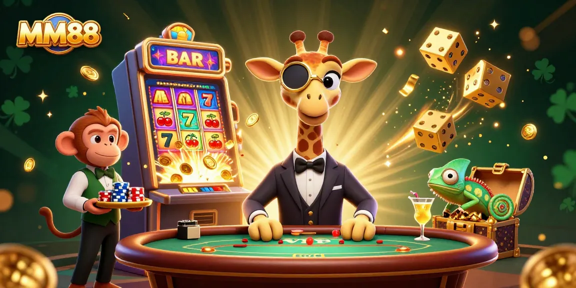 Experience exciting slots and poker action at MM88 with vibrant characters and dynamic jackpot elements.