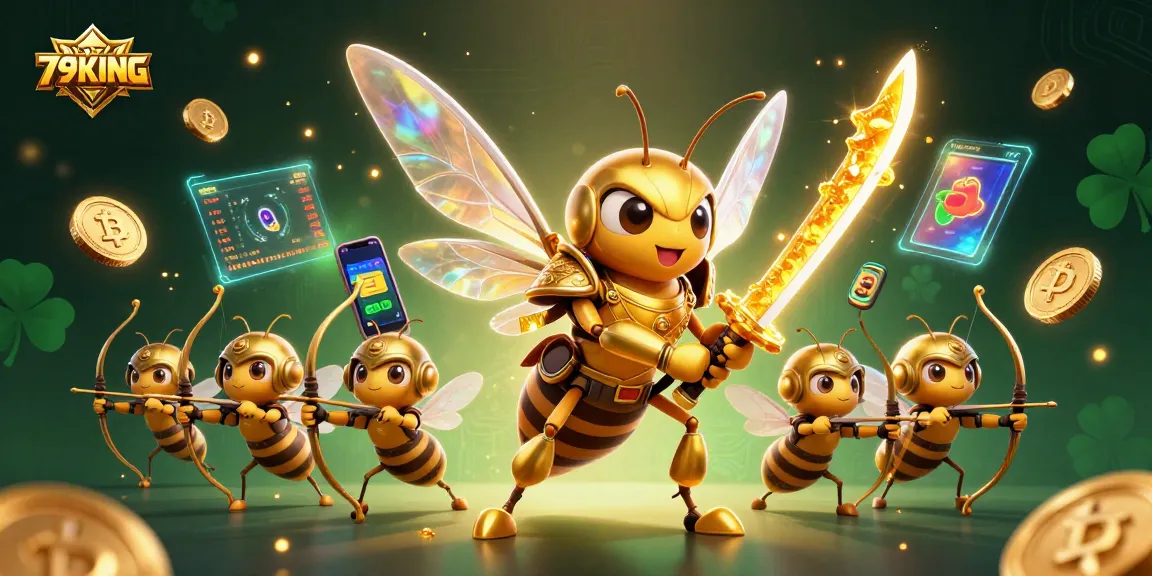 Experience the thrill of 79KING with a golden hornet samurai and dynamic slot elements.