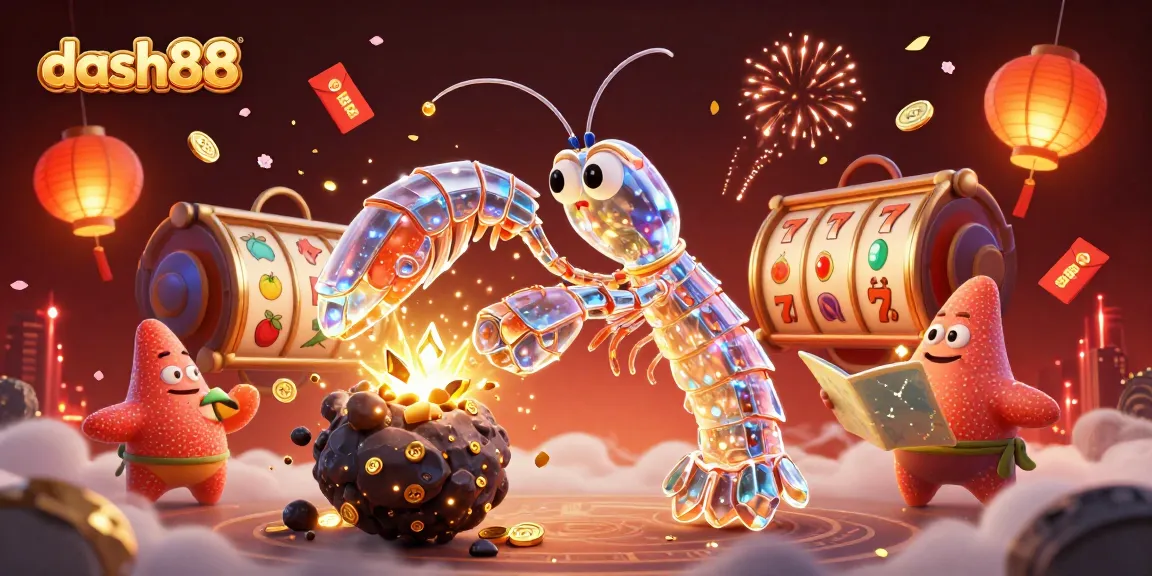 Spin and win with dash88, featuring a galactic samurai in a vibrant casino chaos of gold coins.