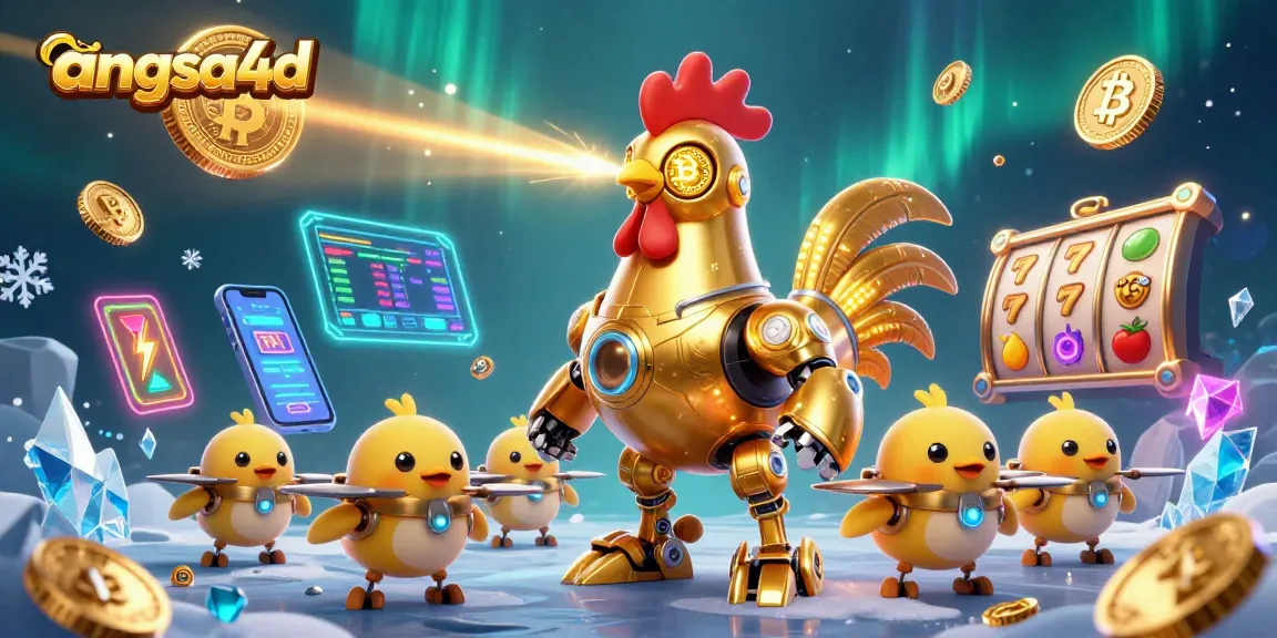 Engage with angsa4d's vibrant slot gaming world showcased in a colorful 3D illustration.