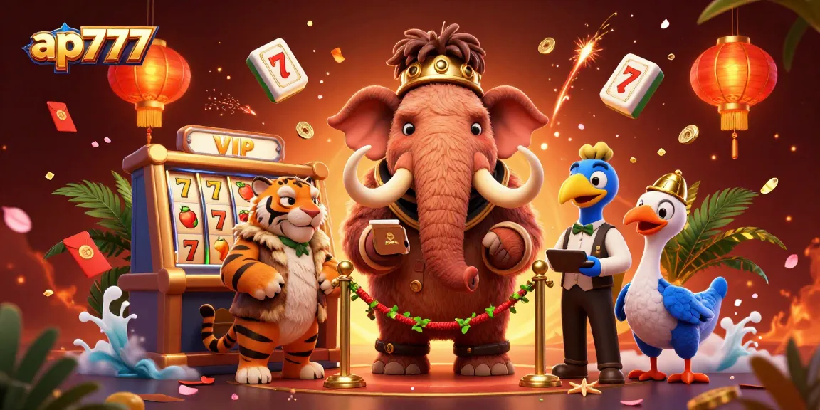 Experience thrilling games at ap777, featuring dynamic characters in a vibrant casino scene.