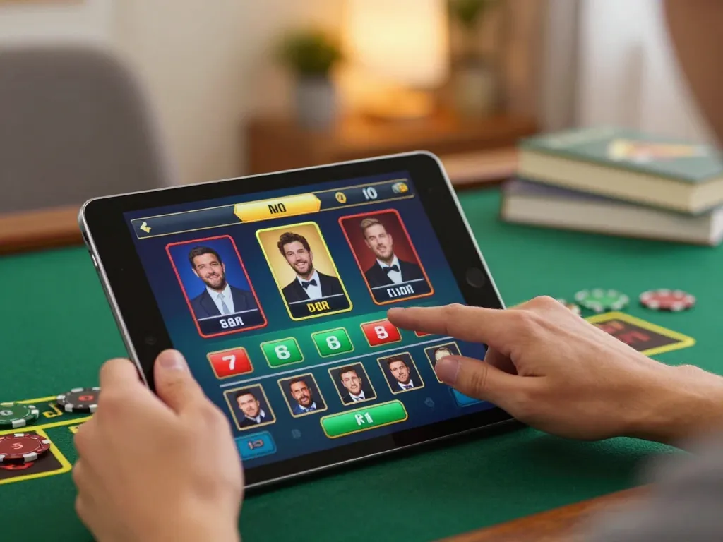 Players strategizing in an interactive blackjack game on F8BET's platform.