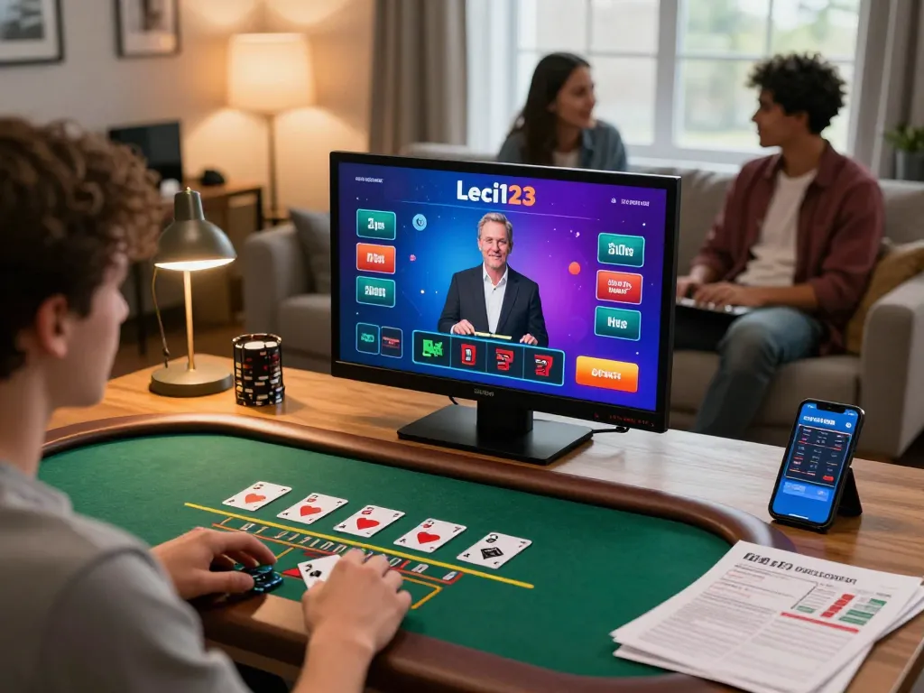 Leci123 platform offers an engaging live dealer blackjack experience with strategic gameplay options.