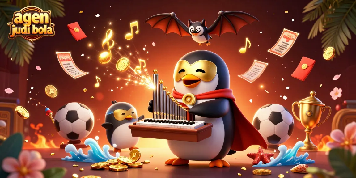 Experience thrilling agen judi bola action with a penguin playing a pipe organ shooting golden coins.