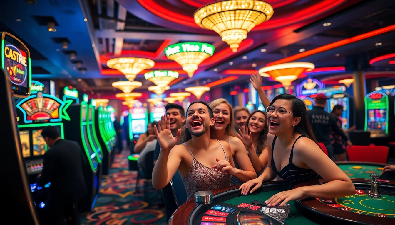 Menggambarkan Link Alternatif SBOBET dengan pemain seru memenangkan permainan di kasino.