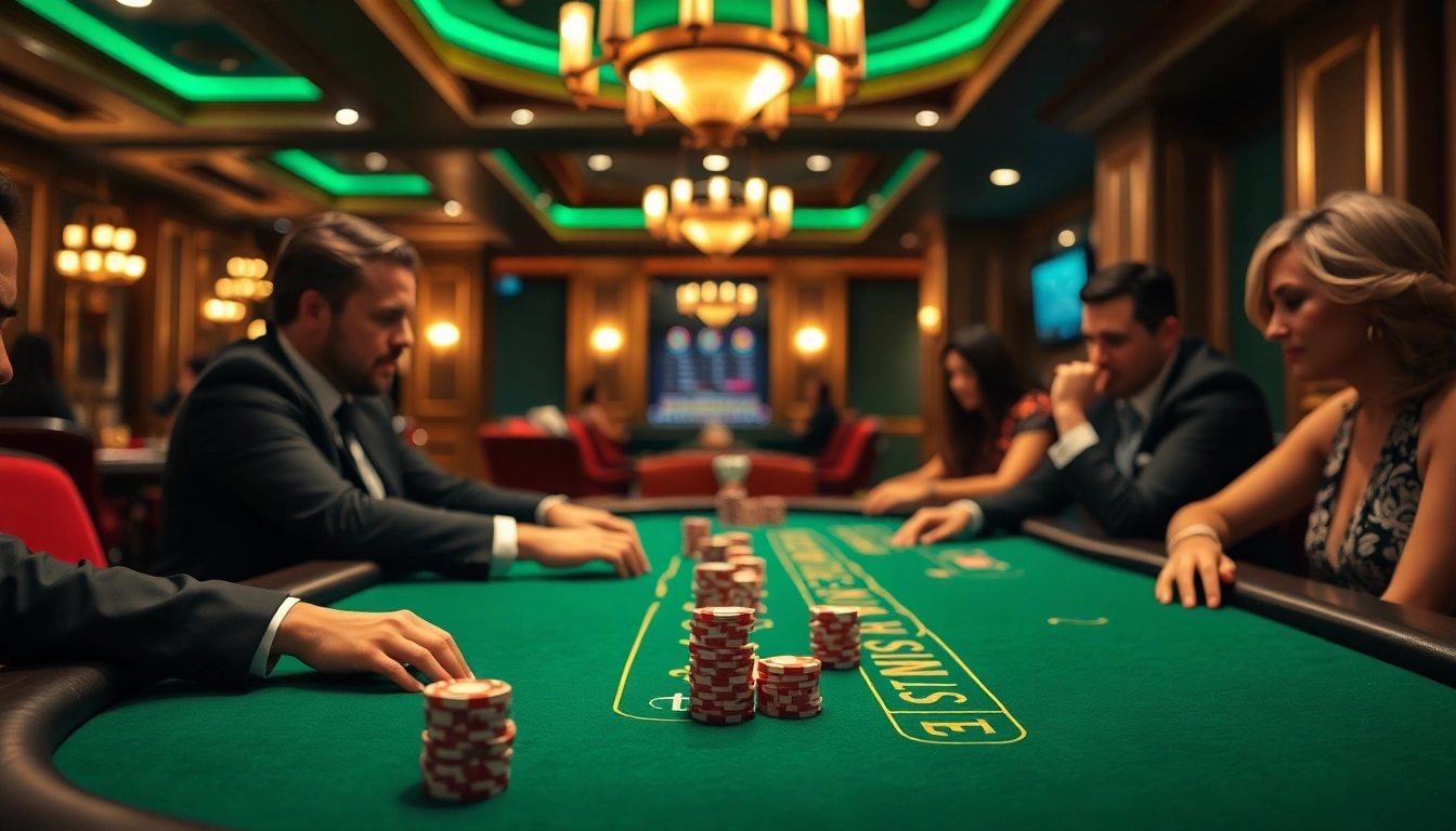Experience the Best Casino Online in Singapore with players at a blackjack table.